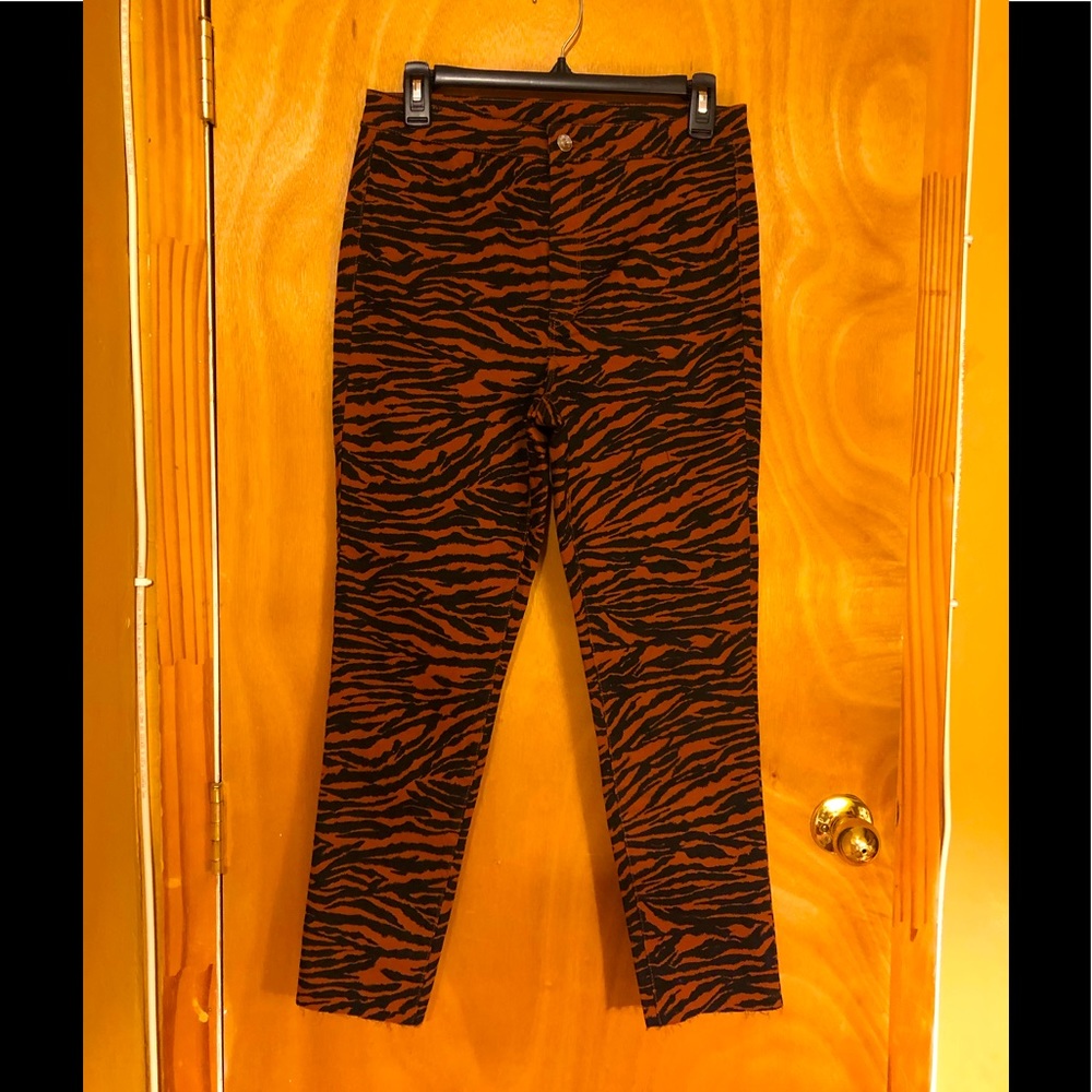 H&M High Rise Tiger Print Denim NWT!